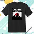 New Catzilla Cat Japanese Art Funny Cat T-Shirt Gildan