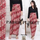 New Indonesia Batik wrap skirt with red slope modern kebaya bottom