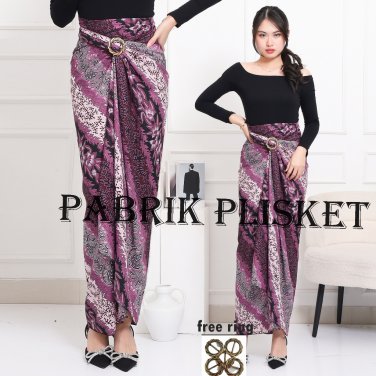New Indonesia Batik wrap skirt for modern kebaya PIRUS PURPLE