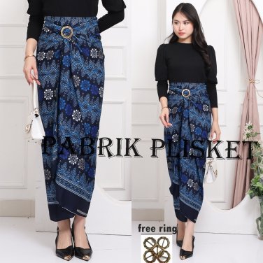 New Indonesia Batik wrap skirt for modern kebaya TORAJA NAVY