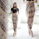 NEW INDONESIA BATIK WRAP SKIRT MODERN BATIK CLOTH MOTIF - PUPUS YELLOW