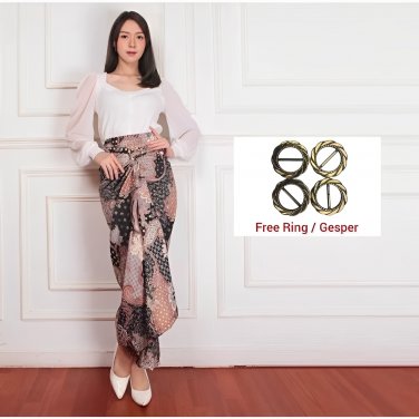NEW INDONESIA BATIK WRAP SKIRT MODERN BATIK CLOTH MOTIF - ATTA MOCCA