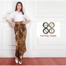 NEW INDONESIA BATIK WRAP SKIRT MODERN BATIK CLOTH MOTIF - AUREL GOLD