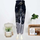 NEW INDONESIA BATIK WRAP SKIRT MODERN BATIK CLOTH MOTIF - KEJORA BLACK WHITE