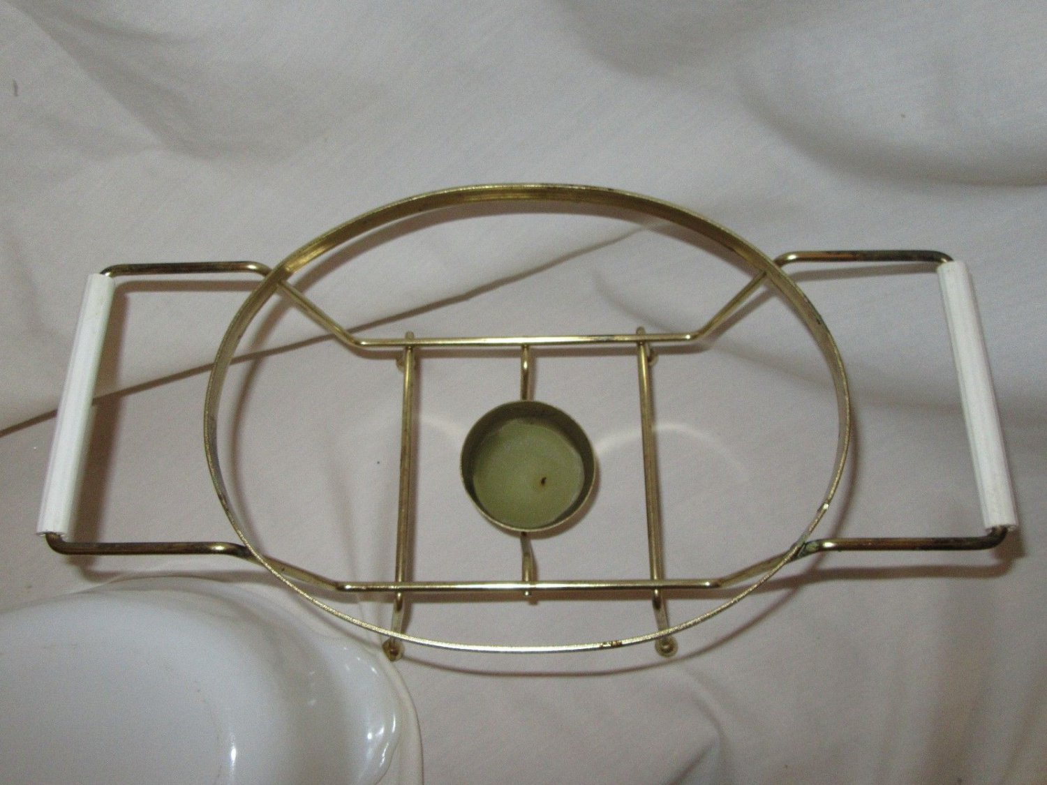 Vintage Mid Century Modern Fire King Casserole Chafing Dish Holder