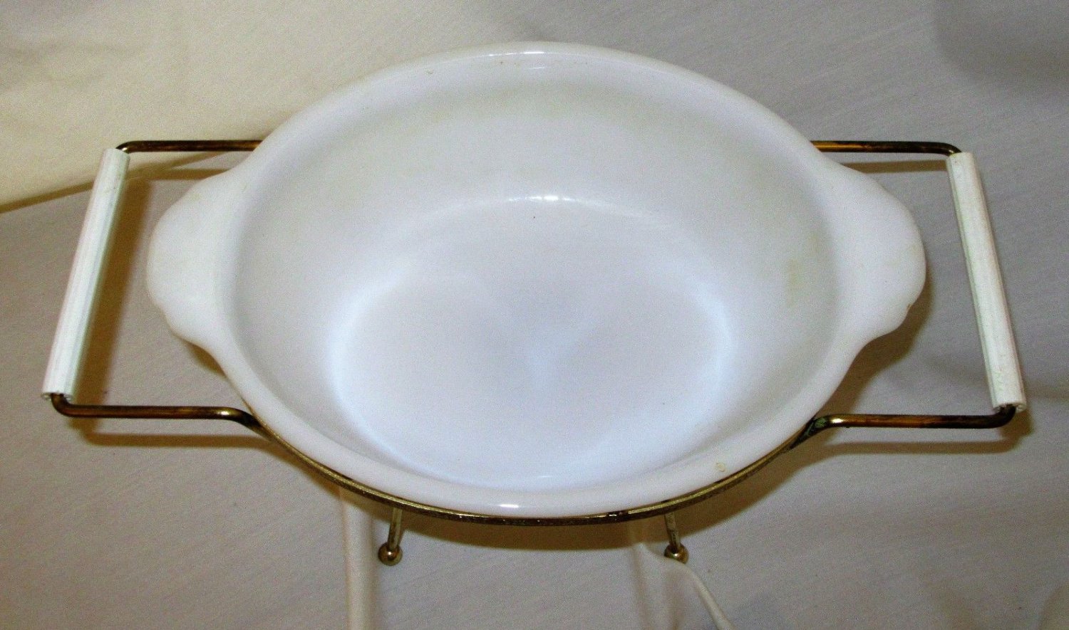 Vintage Mid Century Modern Fire King Casserole Chafing Dish Holder