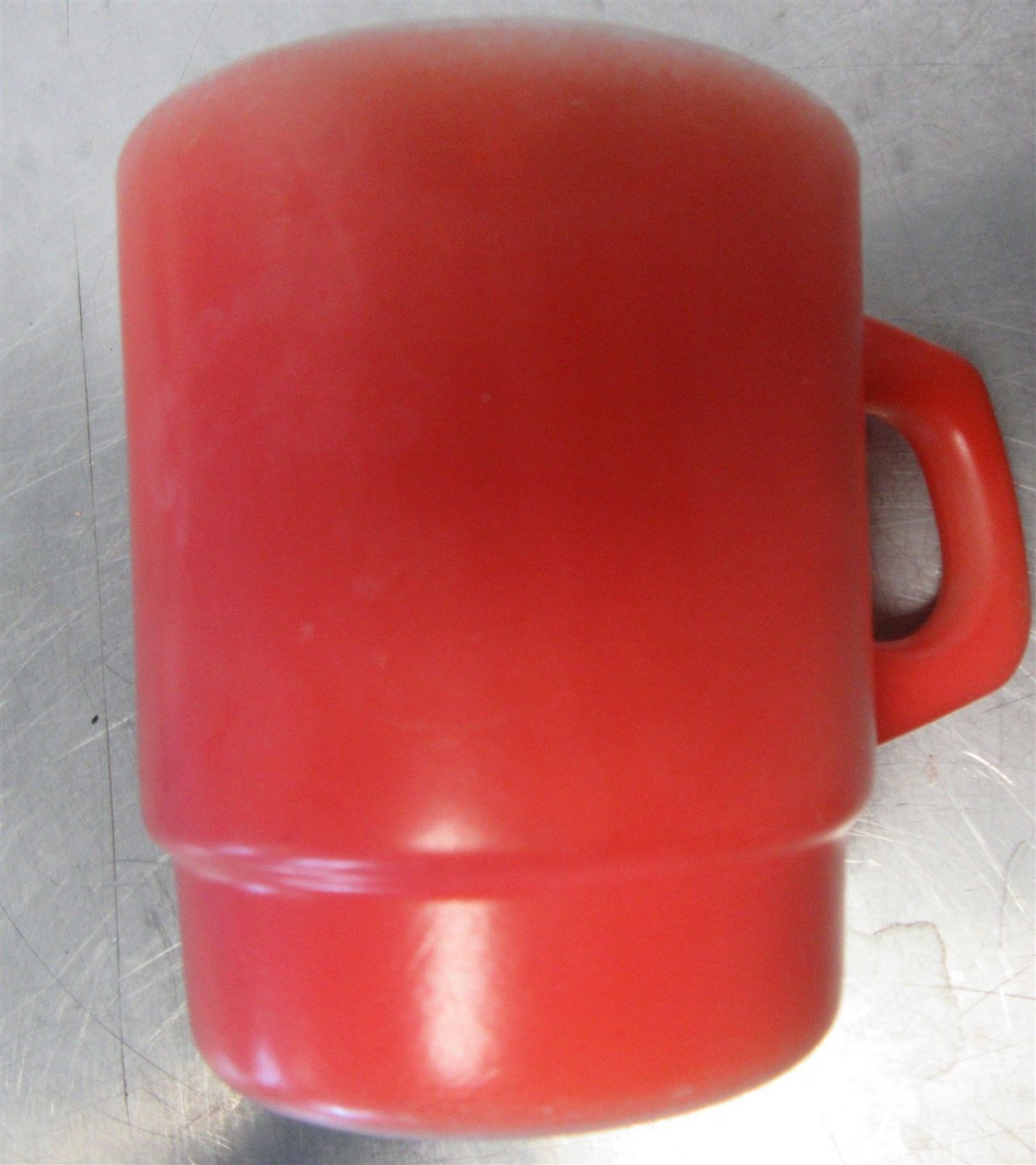Vintage Anchor Hocking Glass Stacking Coffee Cup Mug Red