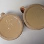 Antique 1920s HULL Pottery ALPINE Utility Ware Yelloware (2) STEINS