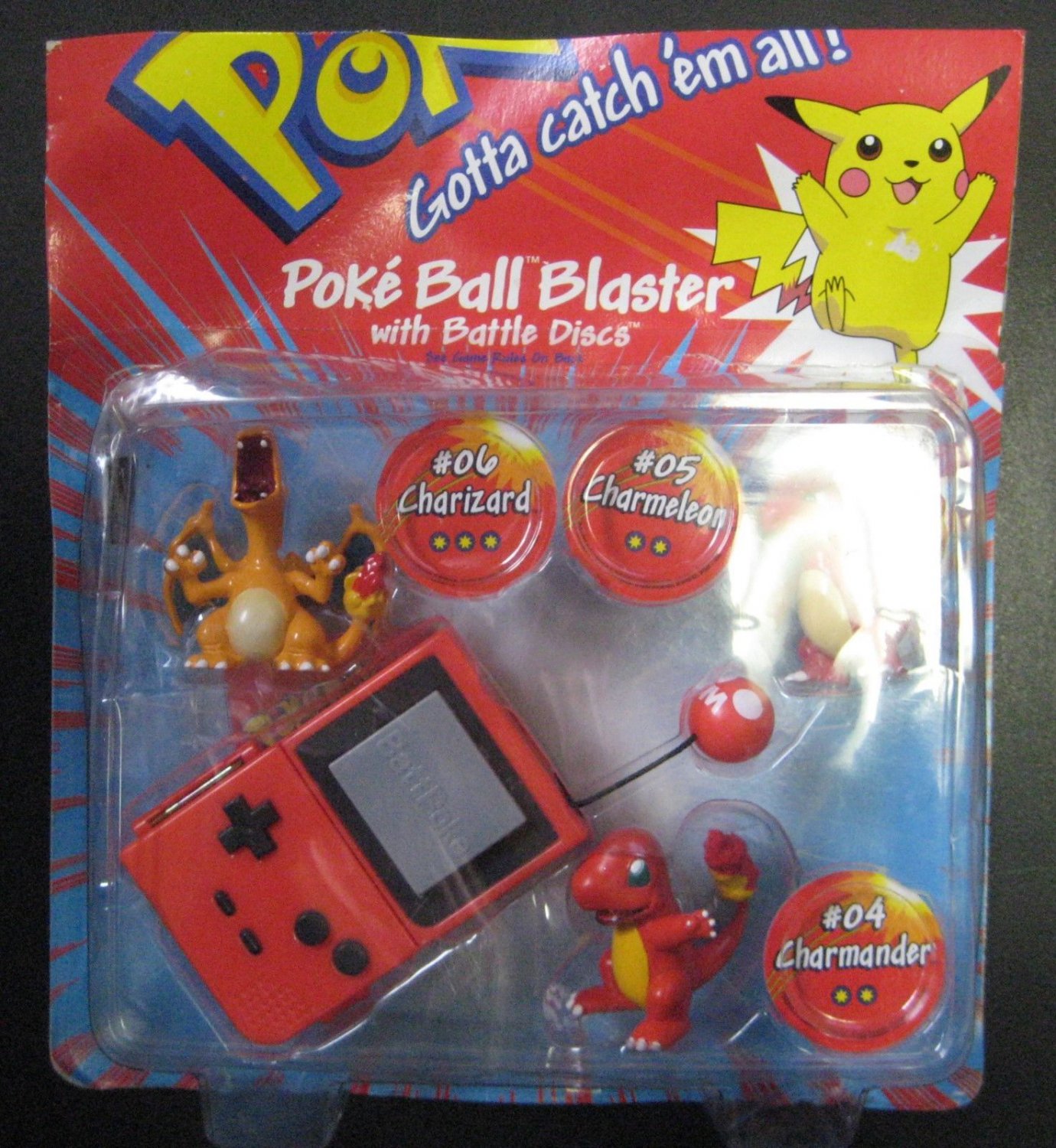 Pokemon Red Poke Ball Blaster Battle Discs Charizard Charmeleon