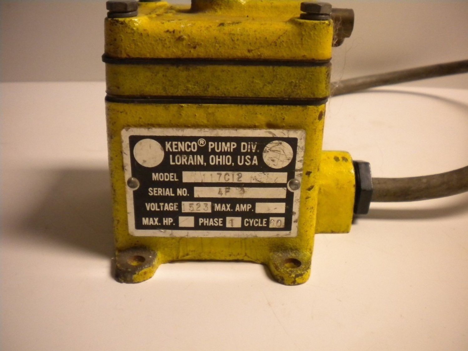 Explosion Proof Kenco Sump Grinder Pump Air Pressure Solenoid Switch 10