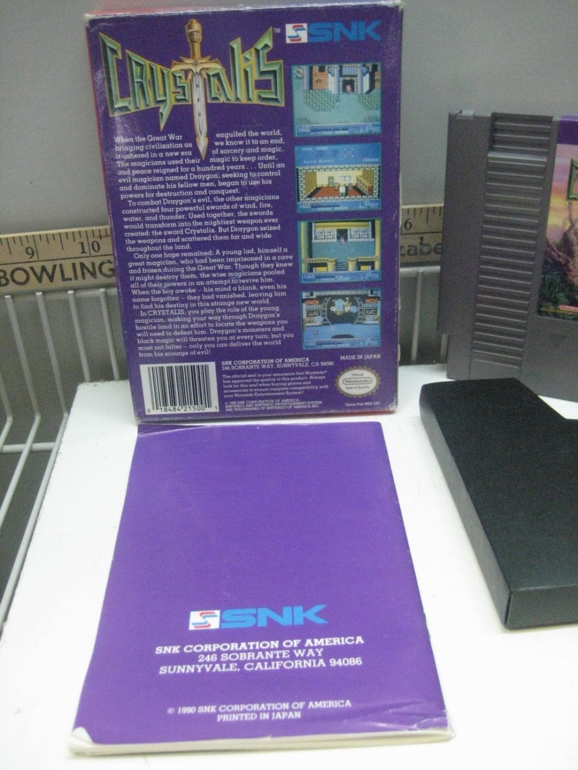 CRYSTALIS NES NINTENDO 1985 Made In Japan NES NINTENDO COMPLETE***