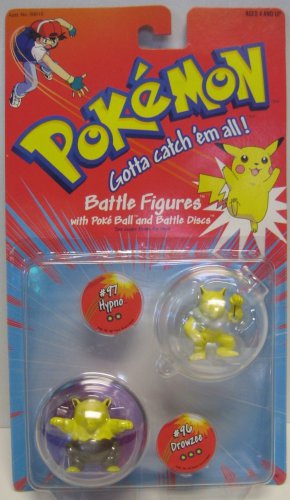 Pokemon Battle Figures Drowzee #96 & Hypno #97 with Poke Ball and