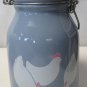 Treasure Craft Auntie Em Country Blue Hen Canister with Bail Lid 8" Tall