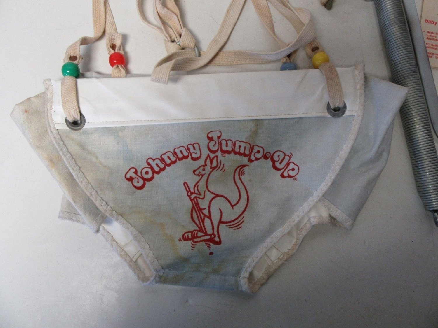 Vintage Johnny Jumper Jump Up Baby Exerciser Infantseat Blue Canvas