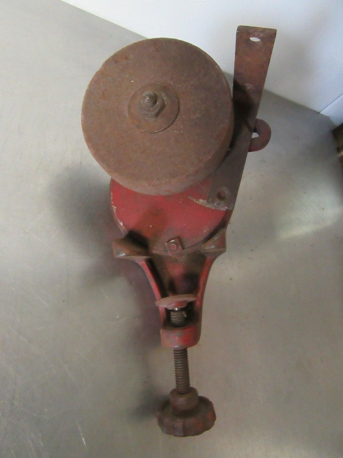 2 Antique Tool Grinders Chain Driven Hand Crank Sharpener Blacksmith