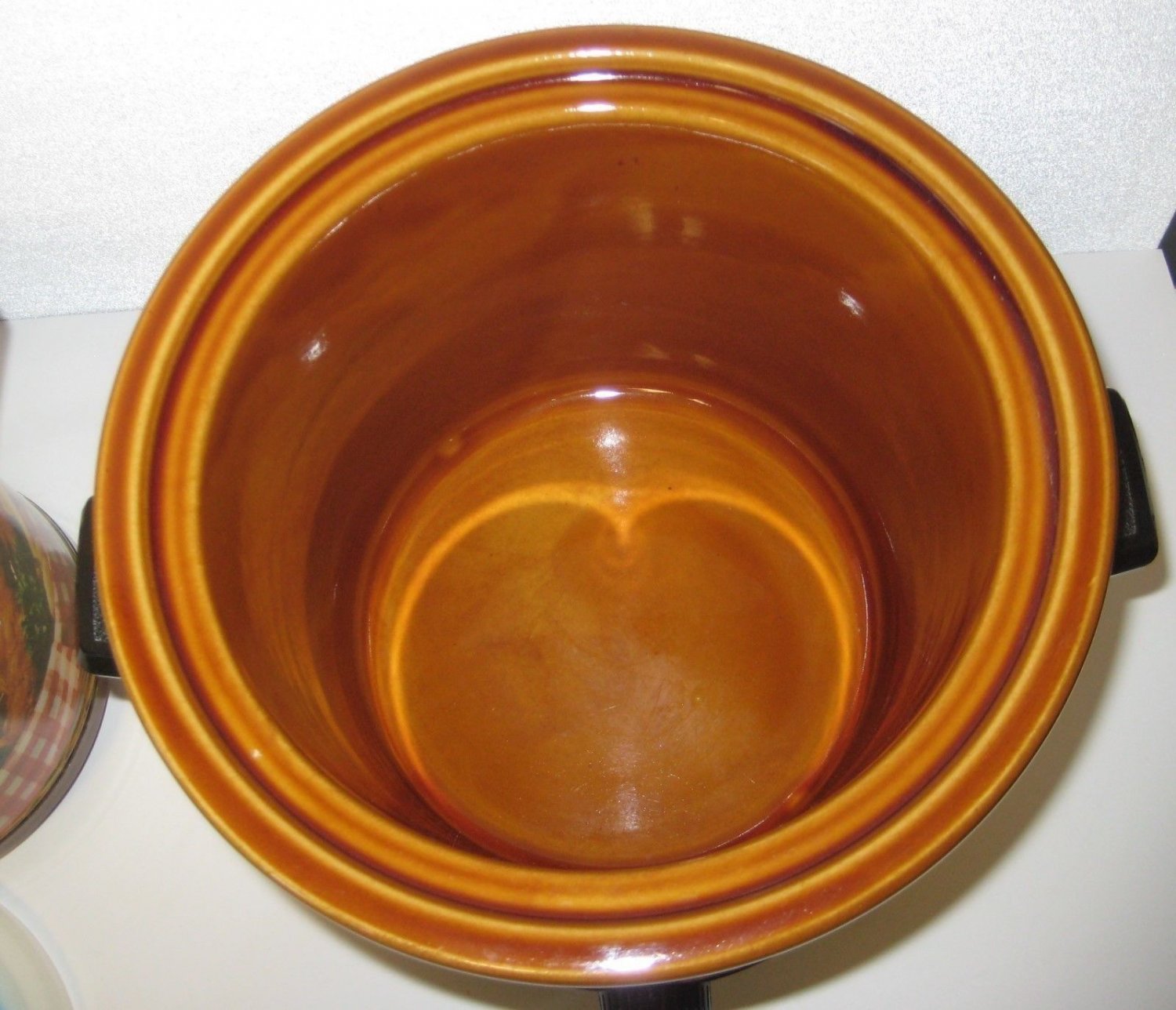 Kmart Crockery Kettle Crockpot 3.5 Quart Flame Red Stoneware No Lid