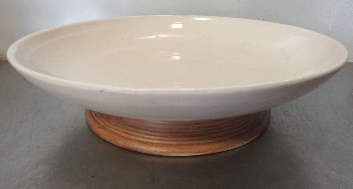 Lane & Company Van Nuys Pottery Centerpiece Bowl P1030 Base 1962 Ivory