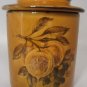 Holiday Designs Harvest Gold Canister Vintage 60's or 70's Fruit Design 7"