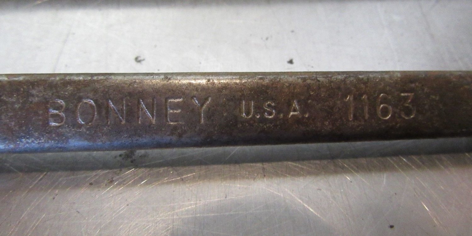 Bonaloy BONNEY USA COMBINATION 9/16 OPEN BOX END WRENCH 1163 Vintage
