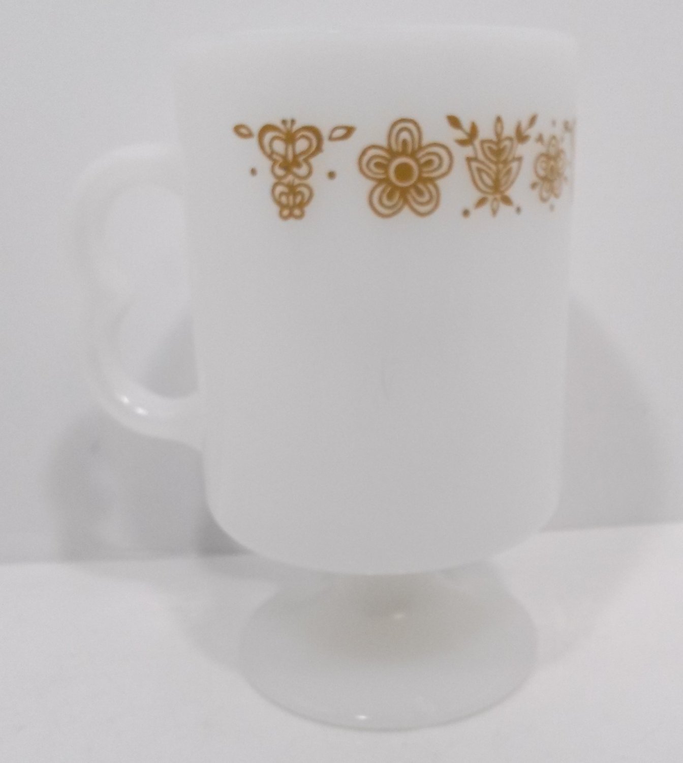 Butterfly Gold Corning Footed B Handle Mug