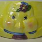 VTG Yellow Baby Chick Planter Cookie Jar Easter Candy Basket Pottery Unmarked