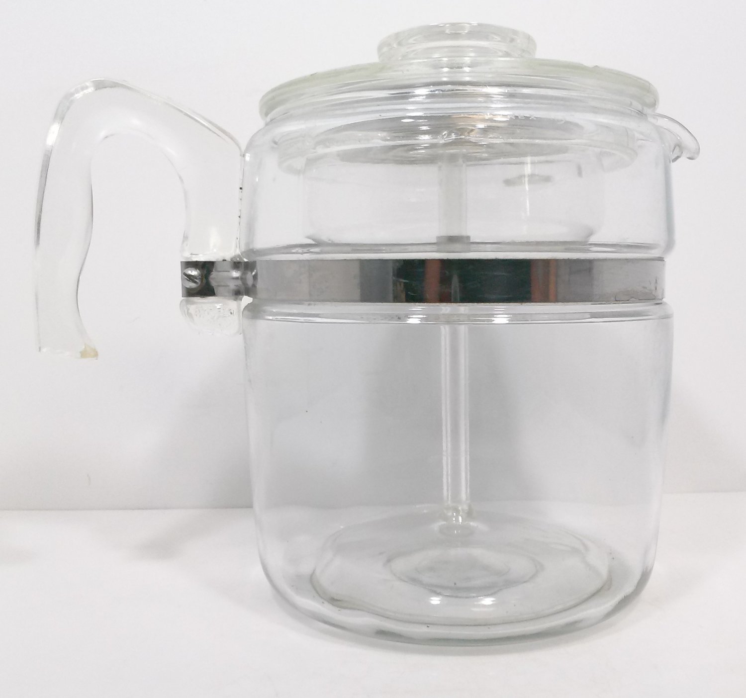 Vintage Pyrex 7759 Flameware 9 Cup Coffee Pot Stove Top Glass Percolator Maker 7572