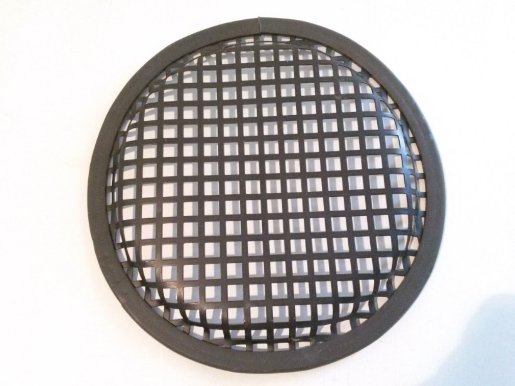 15" Waffle Speaker Grill Metal with Rubber Ring NOS
