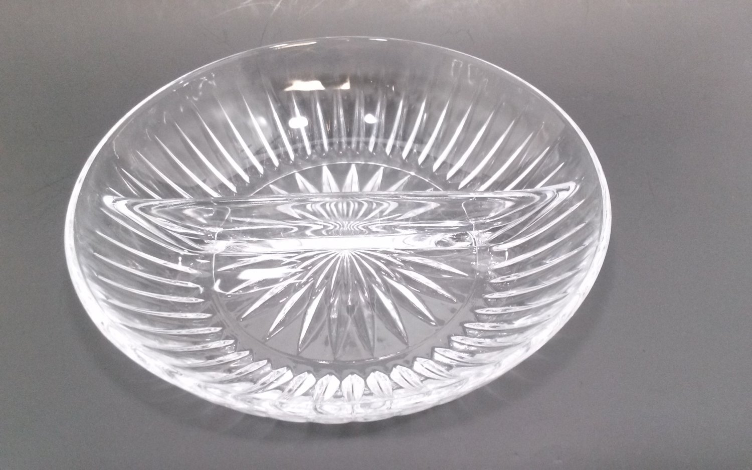 Princess House Crystal Divided Bowl Vintage