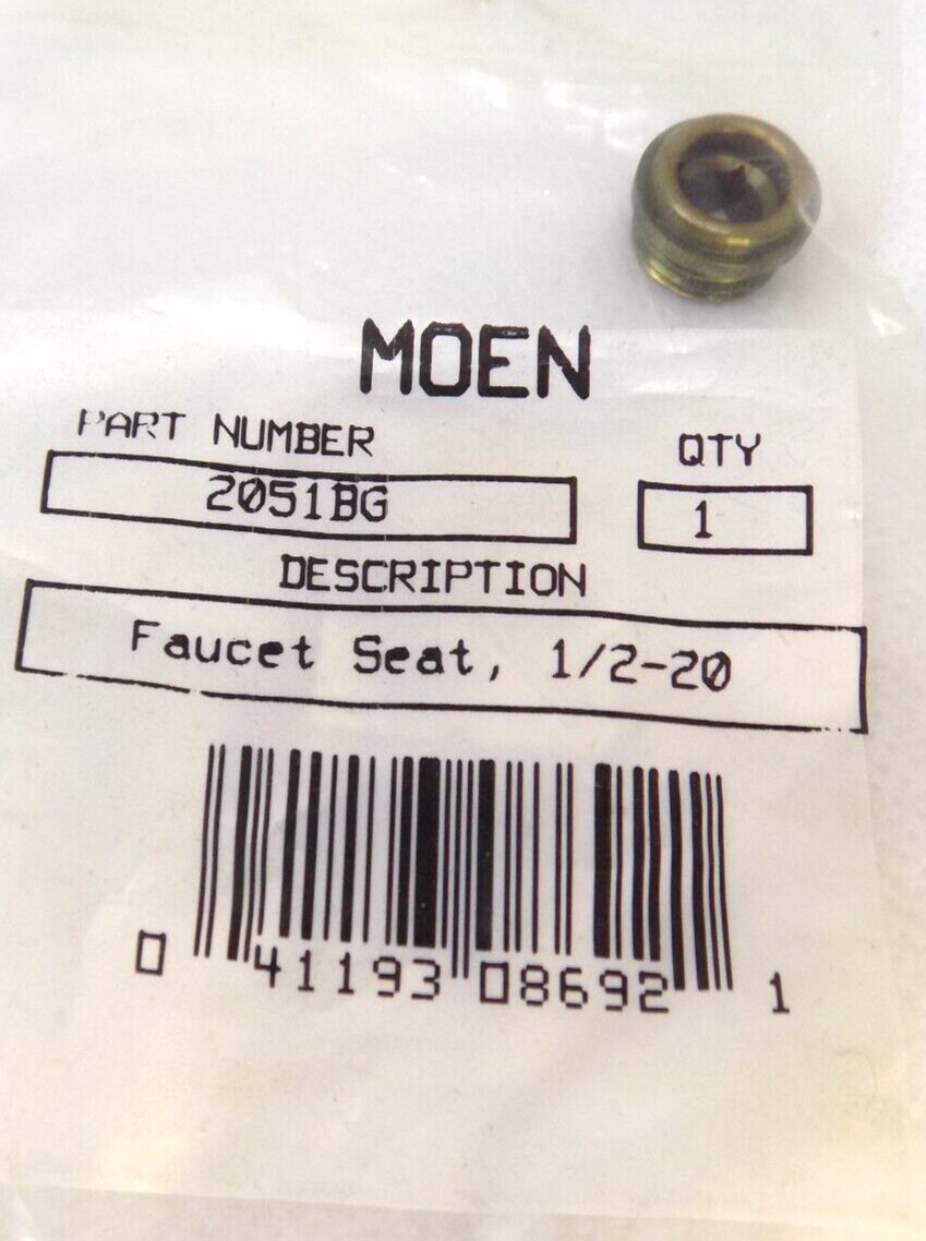 Moen MPN 2051BG Faucet Seat 1/2 20 Brass
