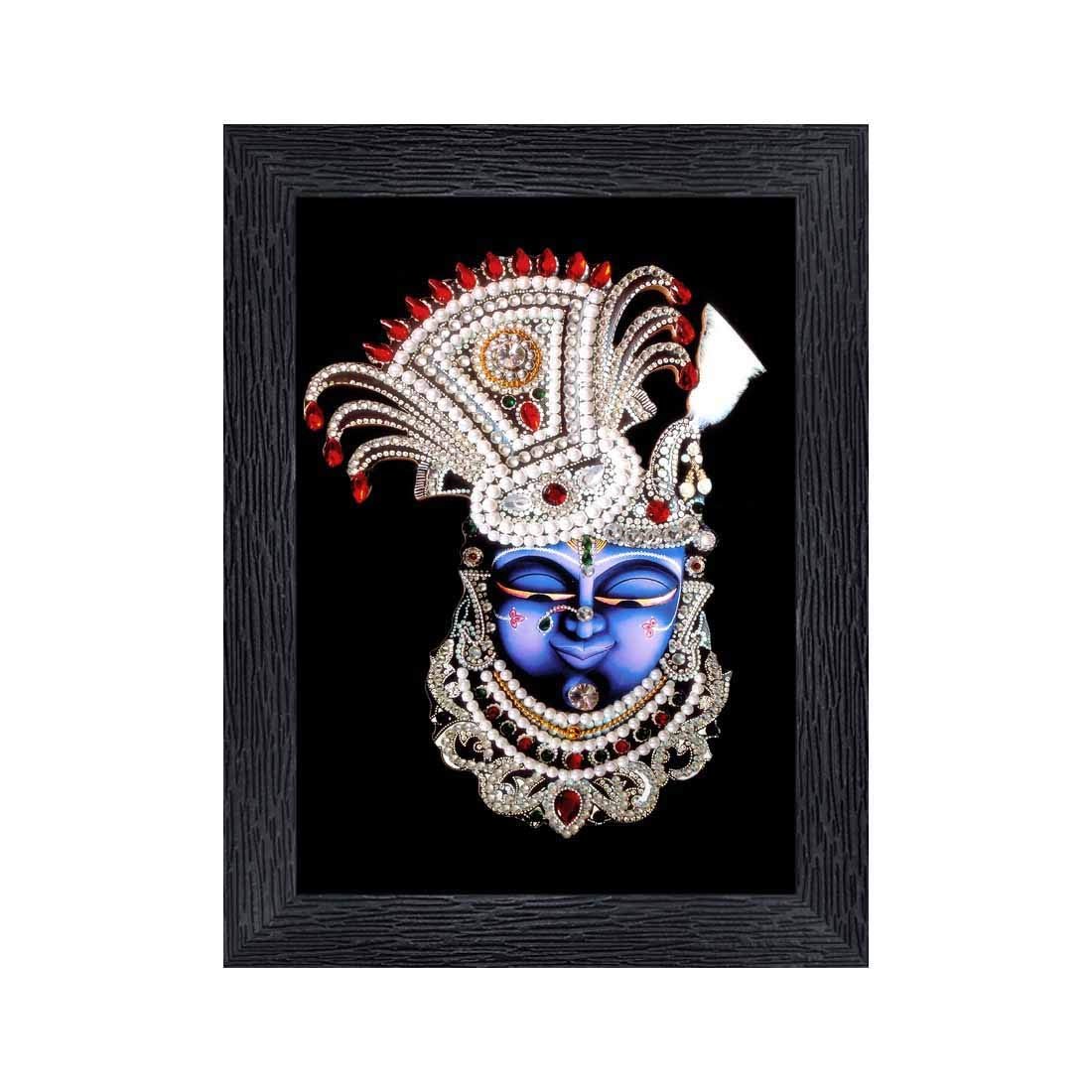 Wooden Frame Lord Shrinath Ji Photo Frame