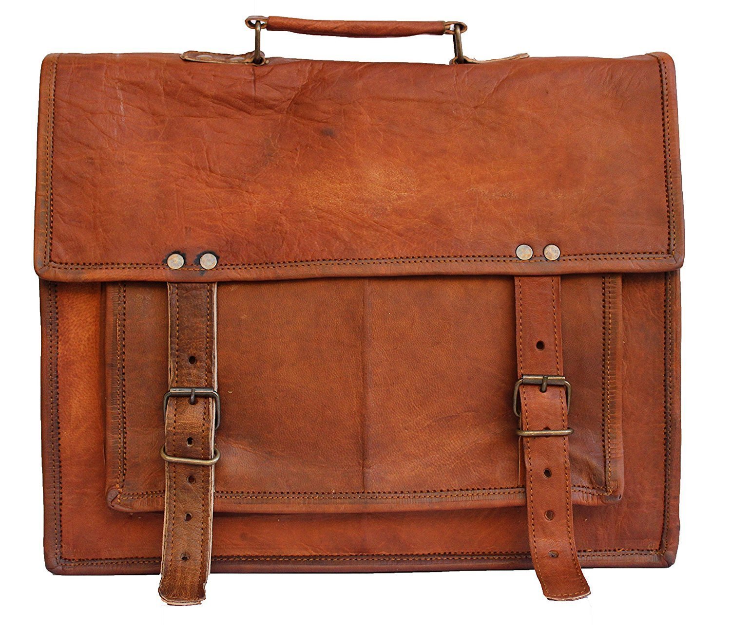 Vintage Leather Laptop Messenger Bag