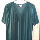 Green Velvet Blouse Top