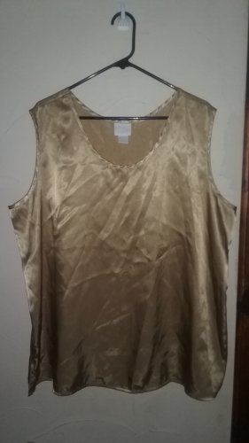 Gold Sleeveless Blouse Top