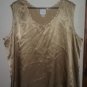 Gold Sleeveless Blouse Top