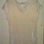Light Gold Short Sleeve Blouse Top
