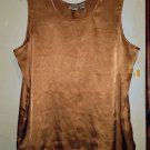 Orange Sleeveless Blouse Top