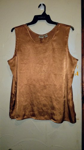 Orange Sleeveless Blouse Top