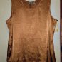 Orange Sleeveless Blouse Top