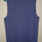 Blue White Striped Sleeveless Mock Neck Stretch XL Blouse Top Blue White Striped Sleeveless Mock Neck Stretch XL Blouse Top