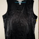Joanna Black Sleeveless Polyester 2XL Blouse