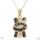 Genuine Sapphire 14K Gold Necklace MSRP $725.00