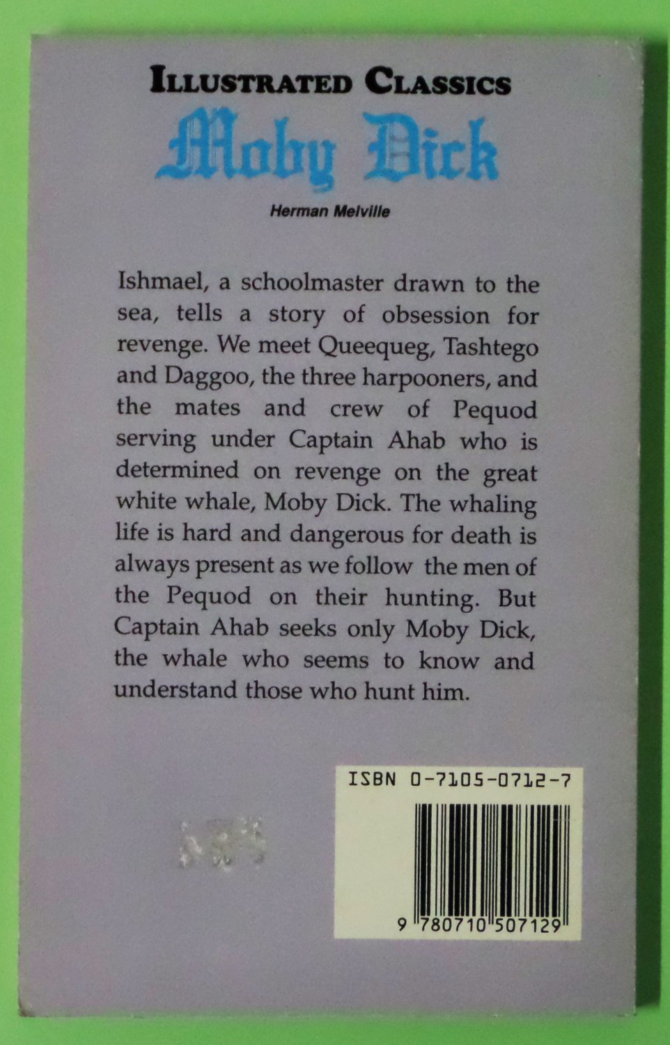 Illustrated Classics Moby Dick By Herman Melville Good Rare Edition