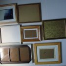 Vintage Wood Picture Frame Lot of 7, Assorted Sizes