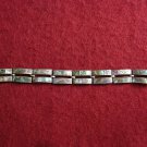 Vintage Sterling Silver & Abalone Cuernavaca Mexico Link Panel Bracelet