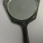Vintage Silver Hand Held Repousse Vanity Mirror, Large Size