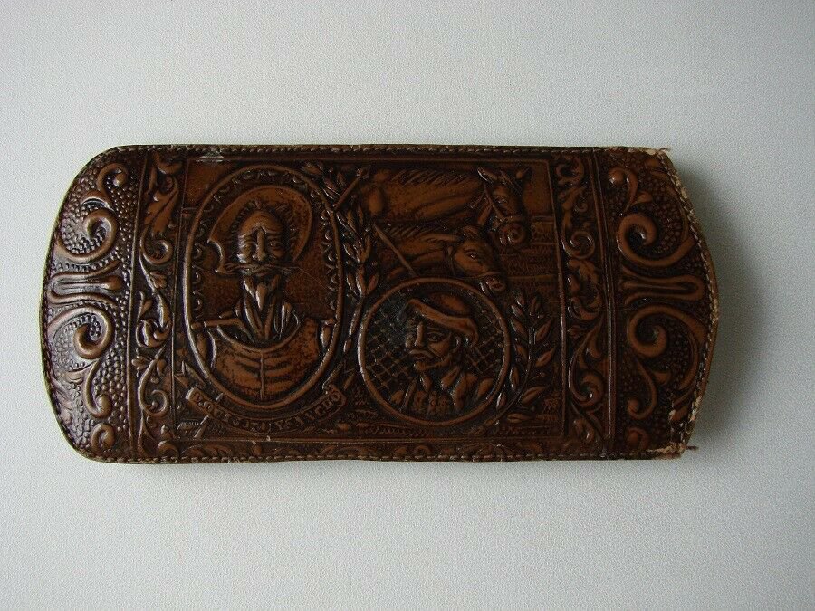 Antique Embossed Tooled Leather Eyeglass Case