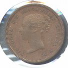 1844 Great Britain Half 1/2 Farthing - VF