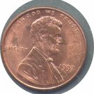 1997-P Lincoln Memorial Cent Struck Through Thru Error - CH AU