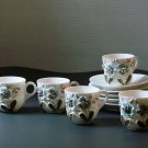 Germany Pre-War, Demitasse Tea Cups & Saucer Set of 5, Un-I'D Hallmark