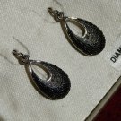 Diamond Accent Tear Drop Dangle Earrings